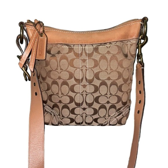 COACH SIGNATURE MONOGRAM FRONT POCKET CROSSBODY SHOULDER BAG - Picture 10 of 16